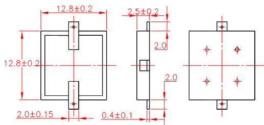 5V micro SMD Piezo Buzzer P1313025-16C-4100-F Structure Diagram
