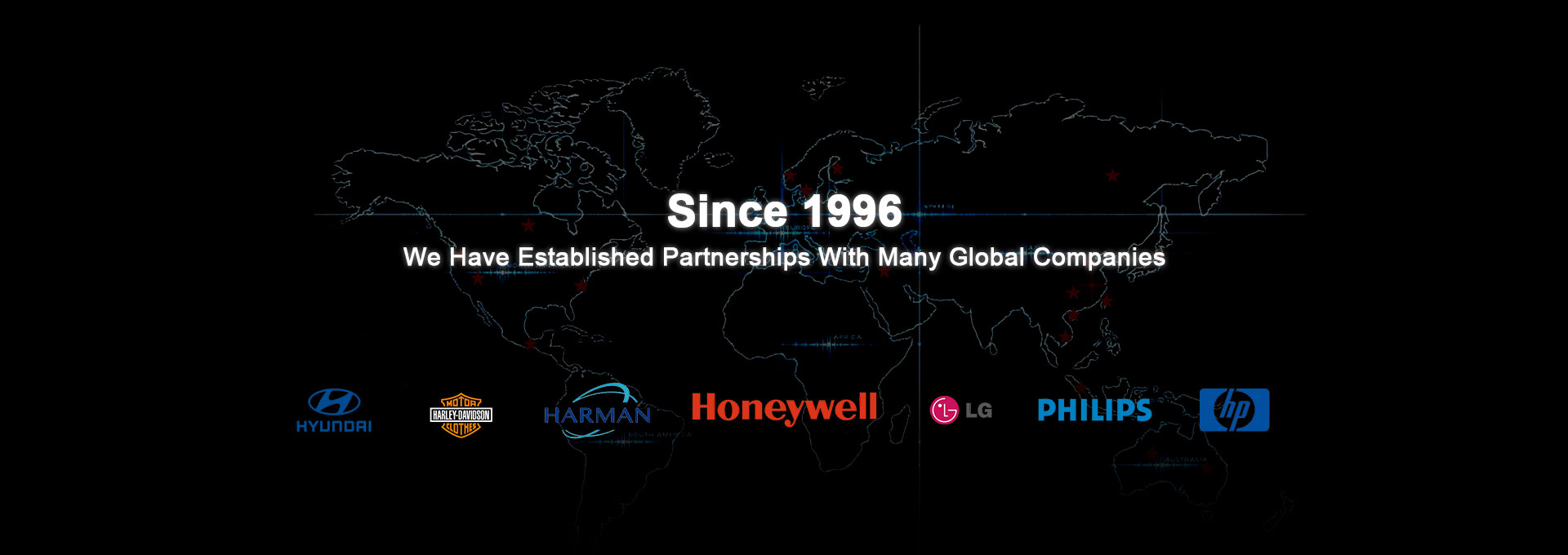 Since 1996, We Have Established Partnerships With Many Global Companies
