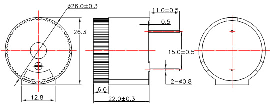 Aktif Piezo Zil PCW26220-12V-2700-F Yapı Şeması